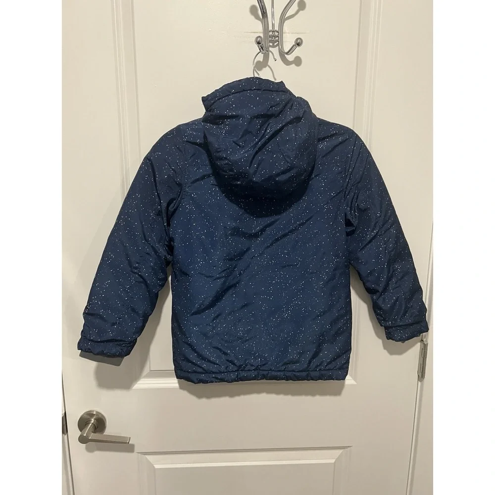 Lands' End‎ Girls Insulated Winter Jacket Night Sky Print Size Medium (8)